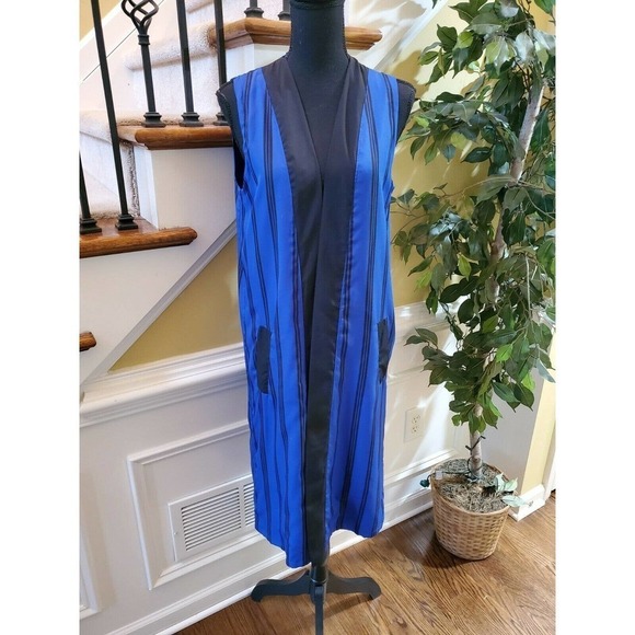 Free People Sheer Pleated Shirts Vest Cardigan - Picture 1 of 7